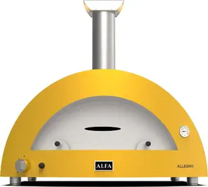 Wood-fired pizza oven Alfa Forni Moderno 5 Pizze Yellow FXMD-5P-LGIA, outdoor countertop pizza oven, 5-pizza capacity