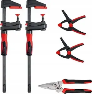Набор струбцин Bessey DIY-SET1-A 5 предметов — 4 струбцины и ножницы по металлу