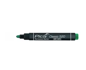 Pastāvīgais marķieris PICA MARKER 520/36, apaļš galu 1–4 mm, zaļš tinti