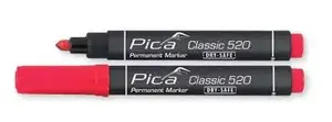 Pastāvīgais marķieris PICA MARKER 520/40 — sarkans, apaļš galu 1–4 mm