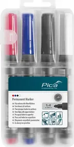 Pastāvīgais marķieris PICA MARKER 520/04 ar Instant-White uzpildi, uzgalis 1–4 mm, dažādas krāsas