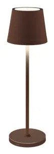 Century Lume Plus Table Lamp Brown LED 2.2W Mineral Corten Touch Control AC and Battery Powered
