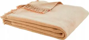 Blanket IBENA Braga camel 150x200 cm wool blend lightweight throw