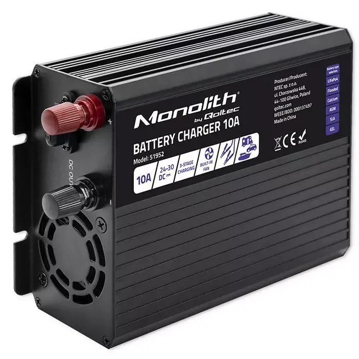 Akumulatoru lādētājs QOLTEC 51952 10A 24V Photo 4