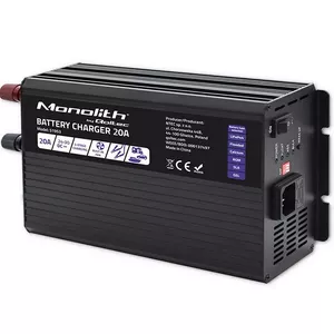 Lādētājs QOLTEC 51953 20A 24V priekš LiFePO4, AGM, GEL, SLA akumulatoriem