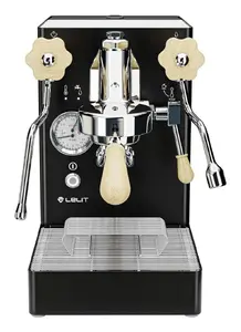 Lelit MaraX PL62X Manual Espresso Machine with 2.5 L Water Tank and Hot Water System in Black and Steel