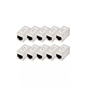 Модульные соединители Digitus CAT 6A экранированные 10 штук RJ-45 Золотые контакты