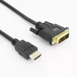 ACT AK3734 video cable adapter 1 m HDMI Type A DVI-D Black