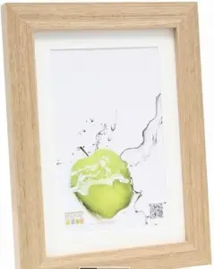 Picture frame Deknudt S66KH1 P1 20x25 Wood Oak with passepartout 20×25 cm