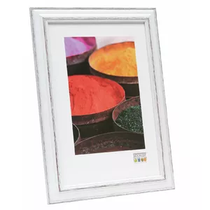 Single picture frame Deknudt S221H3 Black White Wood 180x230mm