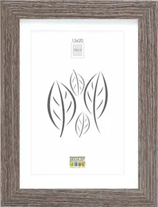 Photo frame Deknudt S66KH3 15×20 cm Wood Grey Oak with passepartout