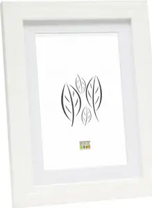 Photo frame Deknudt S66KF1 P1 15x20 Wood White with passepartout