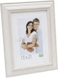 Photo frame Deknudt S221H1 15x20 cm wood white with beige mat