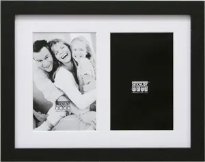 Picture Frame Deknudt S66KA2 Wood Black 2x13x18 with Passepartout