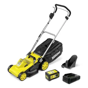 Газонокосилка самоходная Karcher LMO 3-18, аккумулятор 18 В, ширина скашивания 340 мм, до 350 м², высота 25–60 мм
