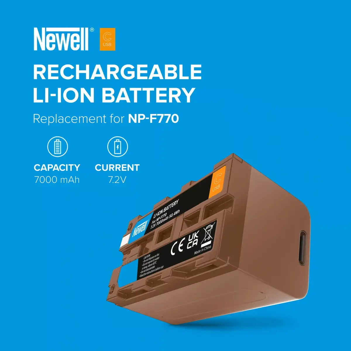 Батарея Newell NP-F770 USB-C 6600mAh Photo 5