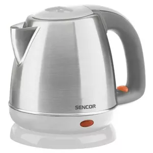 Electric kettle SENCOR SWK10A31SS — 1.0 L, 2200 W, stainless steel, water level indicator, safety lock