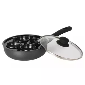 KingHoff KH 1806 Deep Frying Pan with Lid and Egg Poaching Insert