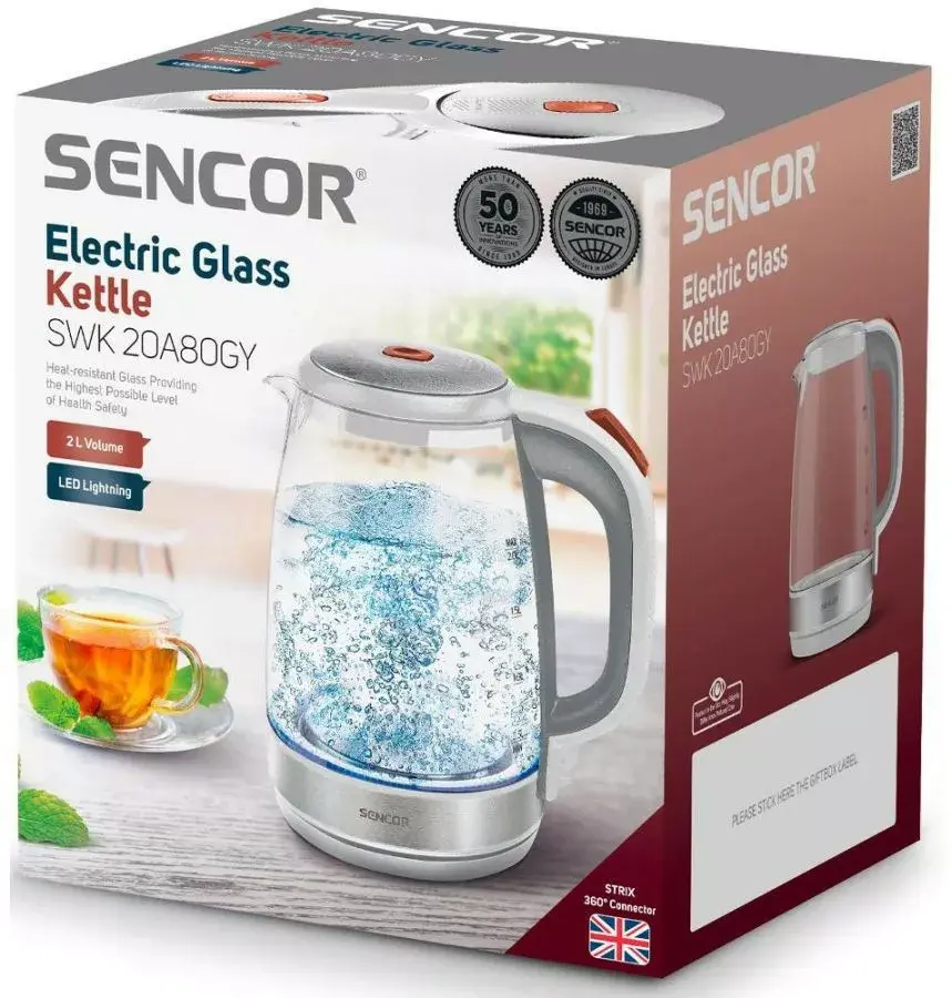 Electric kettle SENCOR SWK20A80GY 1.7L 2200W Photo 6