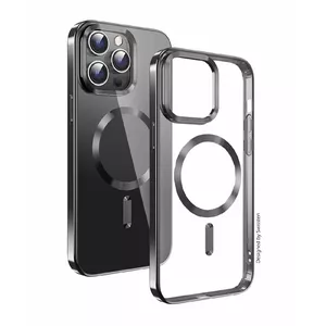 Protective Clear Jelly MagStick Metallic Case SWISSTEN for Apple iPhone 16 Pro Max
