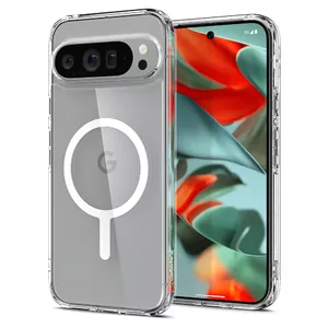 Чехол Spigen Google Pixel 9 Pro XL Ultra Hybrid OneTap Metal Ring Прозрачный Белый