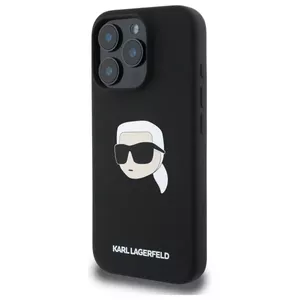 Чехол-накладка Karl Lagerfeld для iPhone 16 Pro Silicone MagSafe Karl Head Print черный