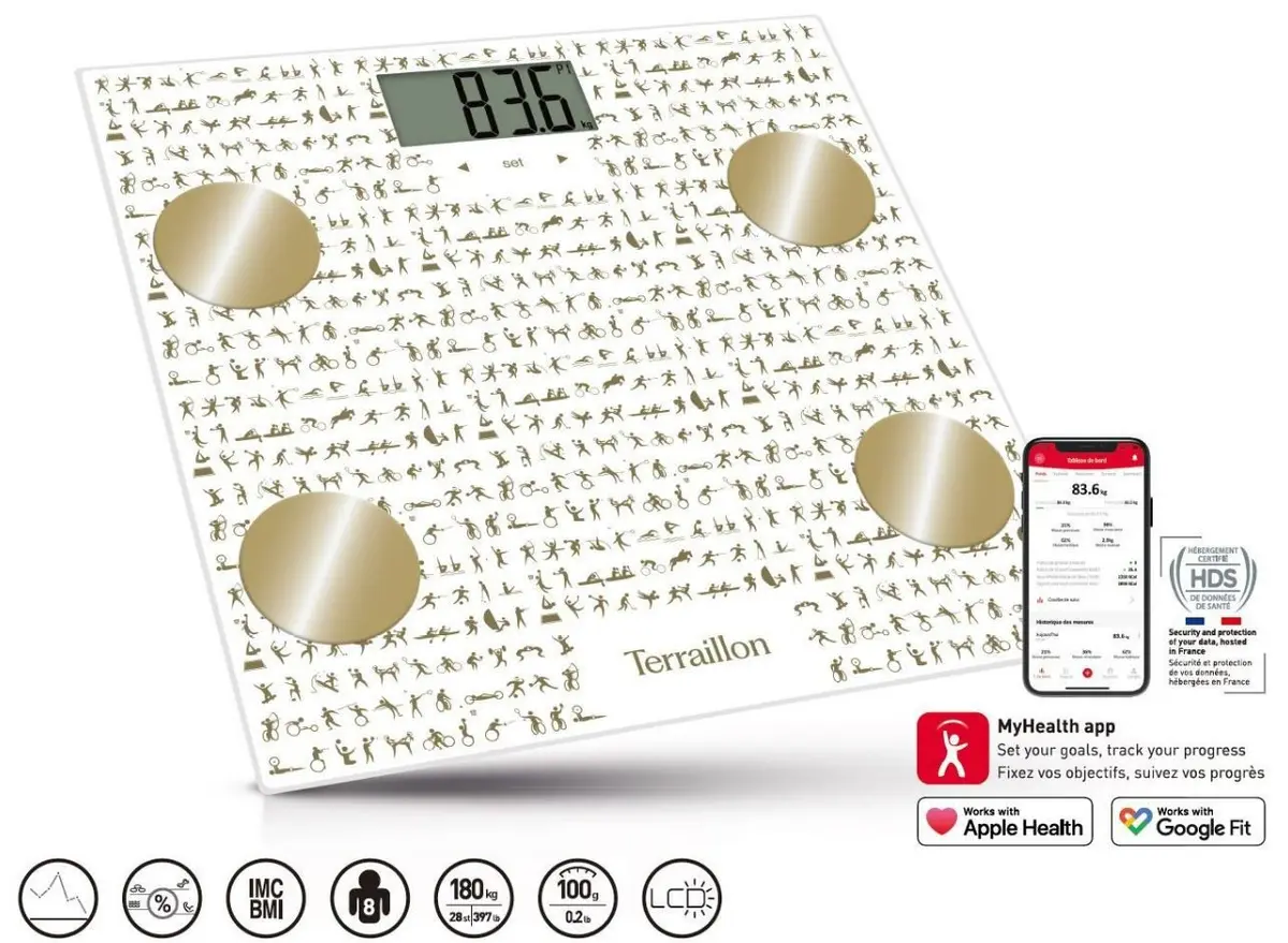 Terraillon Body Athlete Connect 15434 Bluetooth analītiskie svari Photo 4