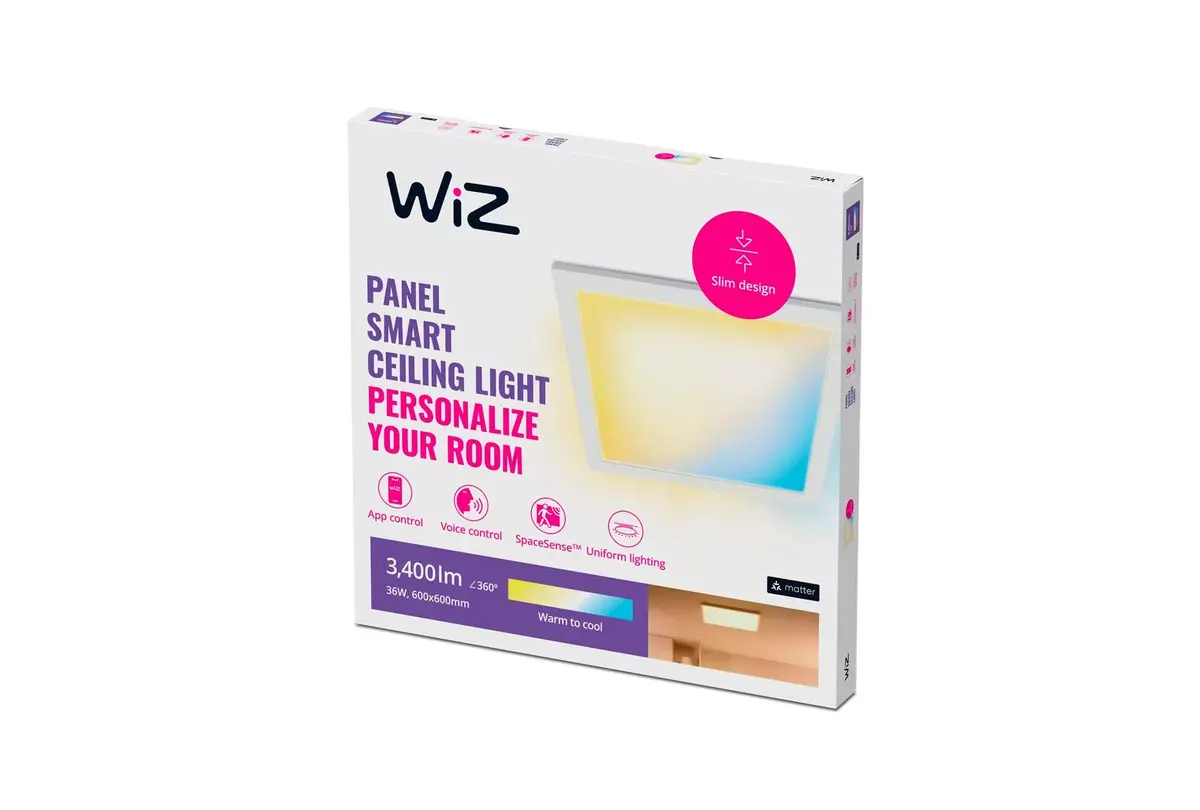 WiZ Panel Ceiling 36 W Square — умный потолочный светильник Photo 4