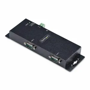 StarTech.com 2-Port Serial to Ethernet Adapter IP Serial Device Server RS232 Wall and DIN Rail Mountable Metal Housing