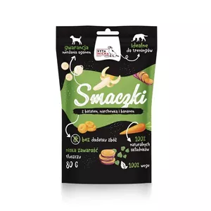 Лакомство для собак SYTA MICHA Vege Sweet Potato Carrot Banana, гипоаллергенное для дрессировки, 80 г