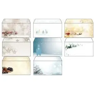 Envelope Sigel DU601 Christmas DIN long without window, pack with holiday motif