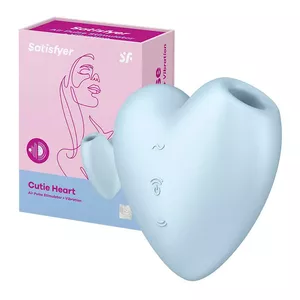 Klitora masāžas aparāts Satisfyer Cutie Heart (zils)