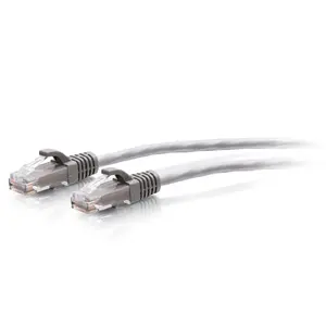 C2G Cat6a Snagless Unshielded UTP Slim Ethernet Patch Cable RJ-45 Male to RJ-45 Male 0.3 m Gray