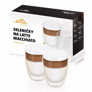ETA | Latte Macchiato glāzes | ETA418193020 | Kafijai | 2 gab. | Piemērotas mazgāšanai trauku mazgājamā mašīnā