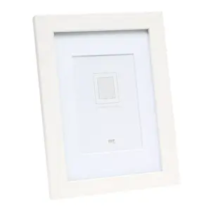 Single picture frame Deknudt S66KF1 P1 White MDF Glass Wood 30x40