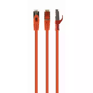 Networking cable Gembird Cat6a S/FTP (S‑STP) 1 m, RJ‑45 to RJ‑45, gold contacts, orange