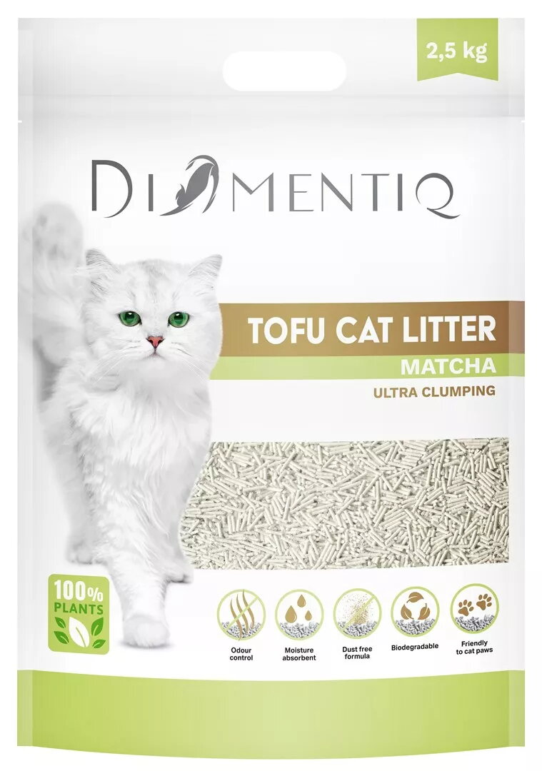Komplektējošs tofu kaķu pakaišs DIAMENTIQ Matcha