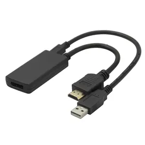 Адаптер видео кабеля Deltaco 1902013 0.2м HDMI Type A DisplayPort Черный