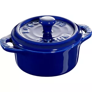 Cast Iron Mini Cocotte Staub Round 200 ml, Blue