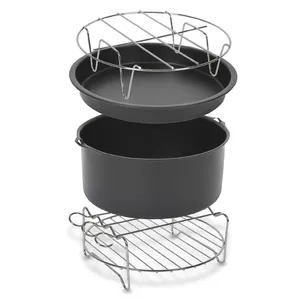 Accessory kit Tefal Easy Fry XXL XA113010 Black Chrome Width 199mm Depth 199mm Height 73mm