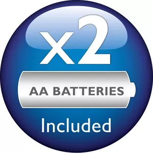 2 Philips AA batteries are included in the package