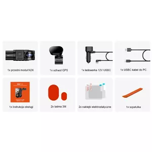 Car dash cam VANTRUE N2X LTE — 2.7K Ultra HD, SONY STARVIS 2 IMX675 main, 158° F/1.8, 2-channel, GPS, Wi‑Fi, IPS 2" display