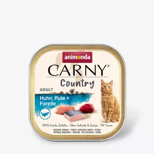 Консервы для кошек animonda Carny Chicken Turkey Trout Country 100 г — беззерновой, для взрослых