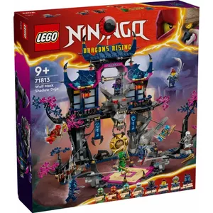 Construction playset LEGO NINJAGO 71813 Wolf Mask Shadow Dojo with 8 minifigures, recommended age 9+, size 450×360×210 mm
