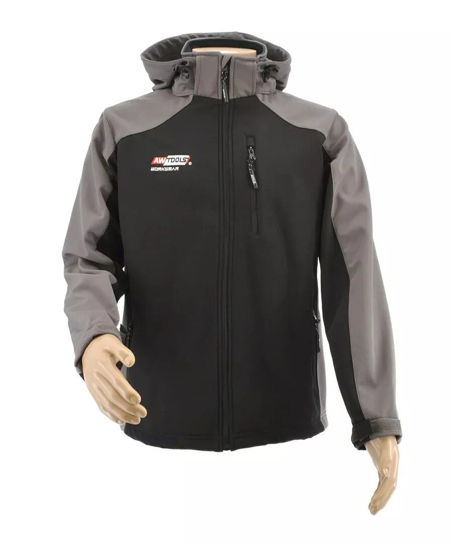 Softshell jaka-svīteris AWTools T4 pelēki-melnā S
