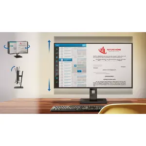 Tilt, swivel and height-adjust for an ideal viewing position