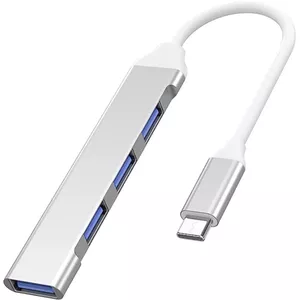 USB-C hub PREMIUMCORD ku31hub12 with USB 3.2A port and 3× USB 2.0 ports