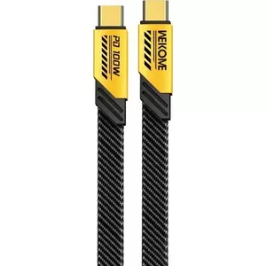 USB-C uz USB-C kabelis WEKOME WK-WDC-192, 1,2 m, dzeltena