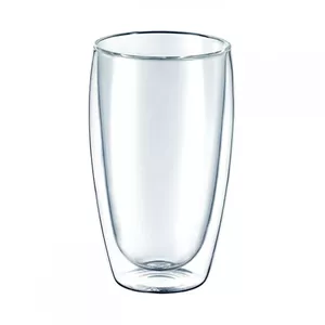 Dubultu sienu glāžu komplekts Ambition MIA LATTE PL1996852 — borsilikāta stikls 450 ml, D 8.4 cm, H 14.8 cm (2 gab.)