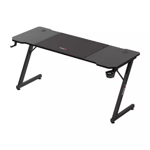 Игровой стол huzaro Hero 4.8 Black — прямоугольный 160×60×74 см, столешница 1.5 см, кабельные вводы, держатель для наушников, подстаканник